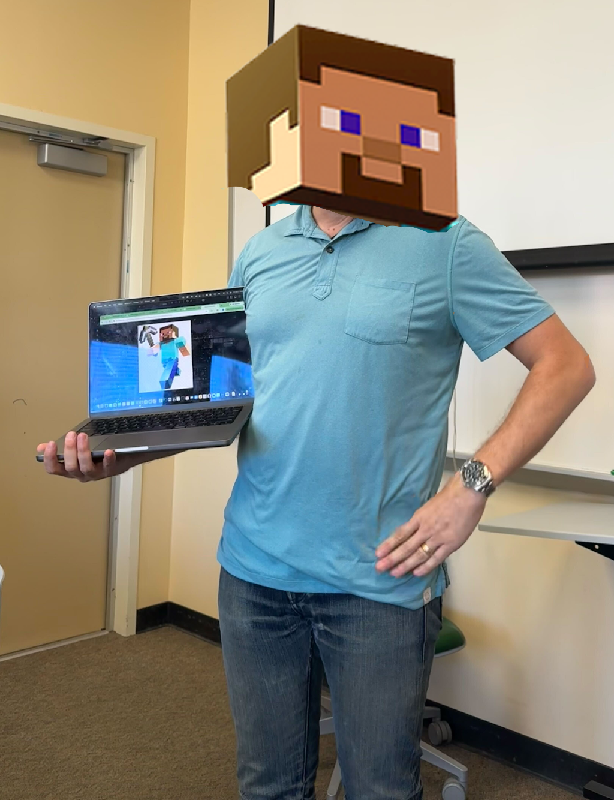 I don’t see the resemblance to Minecraft Steve.